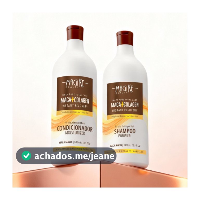 Kit Shampoo e Condicionador Maca  Argain 1L – limpeza profunda capilar