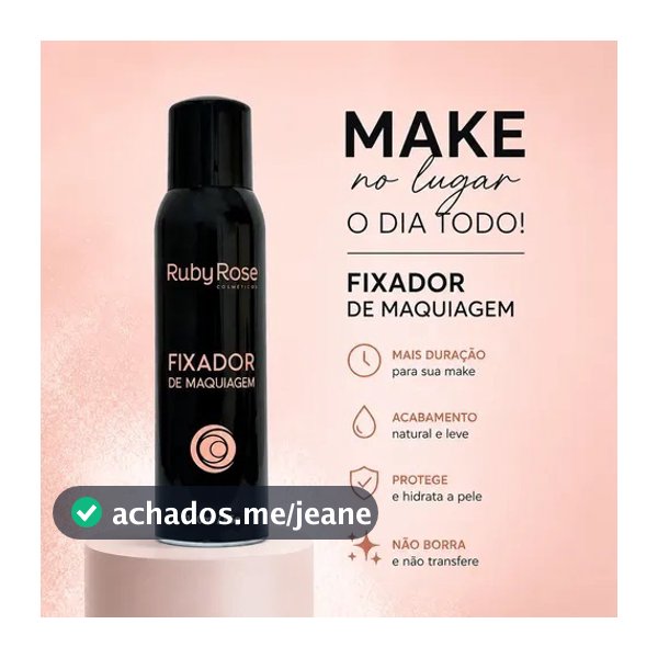 Fixador de Maquiagem Ruby Rose Aerosol 150ml - Longa Duração