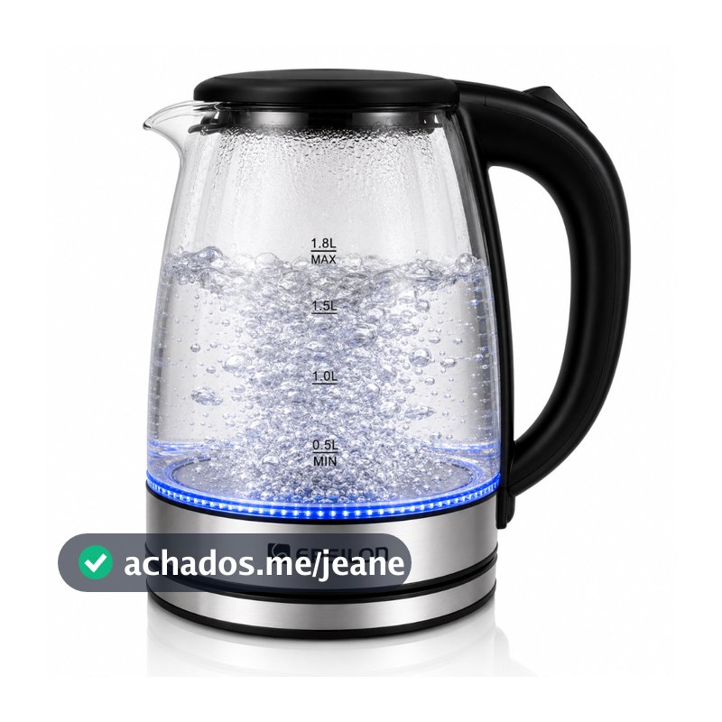 Chaleira eletrica vidro Epsilon Eps-2906 esquentar agua leite 1,8L jarra 1500W
