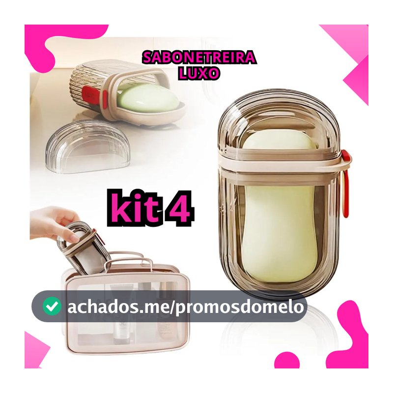 Saboneteira De Viagem Portátil Com Tampa Selada E Dreno Kit Higiene Para Academia Pronta Entrega