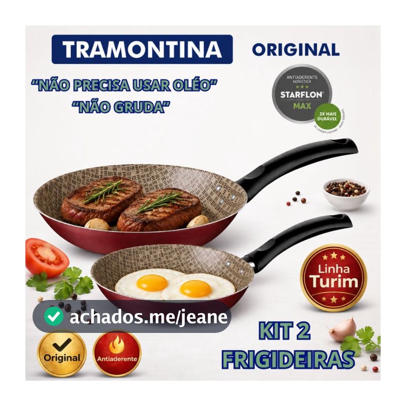 Frigideira Antiaderente Tramontina  Aluminio Turim jogo 2 Peças Serie Especial