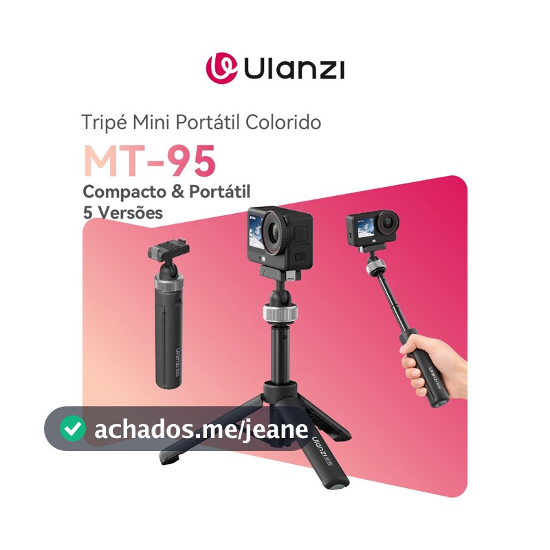 ULANZI MT-95 MINI Tripé Mini Portátil para Câmera de Ação, Compatível com GoPro, DJI Osmo Action e Insta360