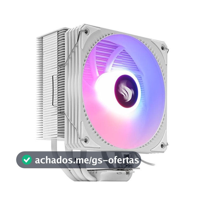 Cooler Para Processador Pichau Sage V2, RGB, 120mm, Branco, PG-SGEWH-RGB-V02