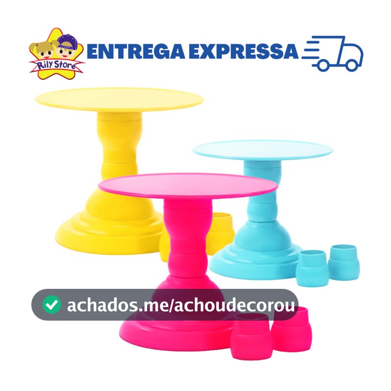 Boleira Dubai Royale com Base Lisa 22cm Para Decoração e Suporte de Bolos e Doces- Diversas Cores BLDRYBL22