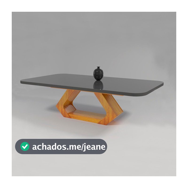 Mesa Lottus 220x110 MDF/Vidro Bom Pastor