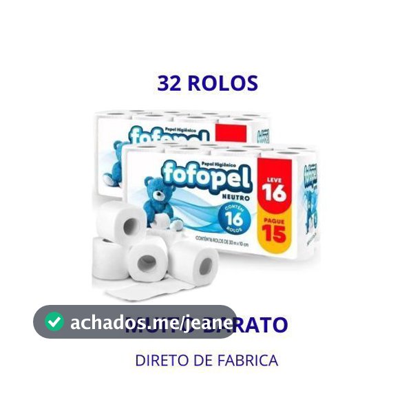PAPEL HIGIENICO FOFOPEL 32 ROLOS