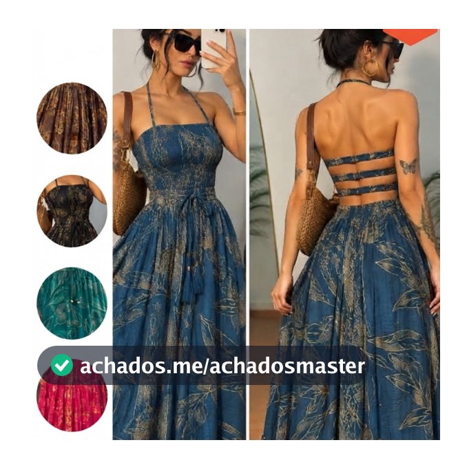 Vestido Tomara que caia Longo Estampado Com Faixa Atras Alcinha Fina Plus Size e Slim com Elastex