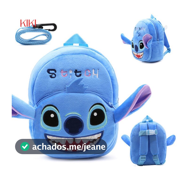 Mochila de pelúcia de cachorro bonito com bolso, saco de sela estilo desenho animado para caminhadas pequeno médio grande ARJA