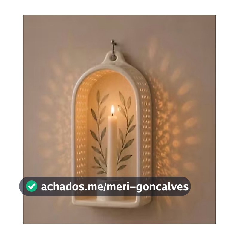 porta velas de parede em cerâmica fria artesanal oratório botanico