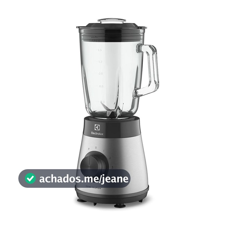 Liquidificador Electrolux 700w 1,5L Experience com Copo de Vidro e Tecnologia TruFlow™  Cor Inox Preto (EBS30)