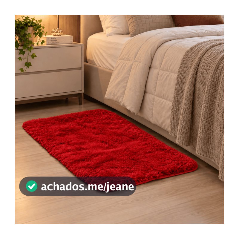 Tapete Passadeira Beira de Cama 1.0m X 60cm Peludo Felpudo