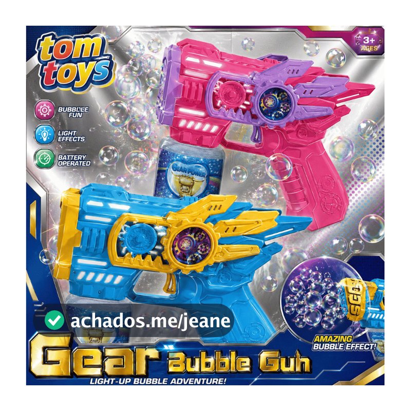 Brinquedo pistola lança bolha de sabão automática ASAS com led ou Máquina De Bolhas de Sabão Gear