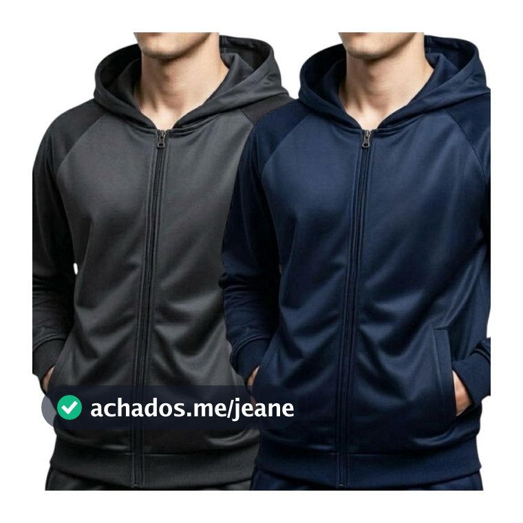 Kit 2 Blusas Chimpa Masculina Agasalho Academia Treino Dia a Dia Conforto Outono/Inverno Tendencia