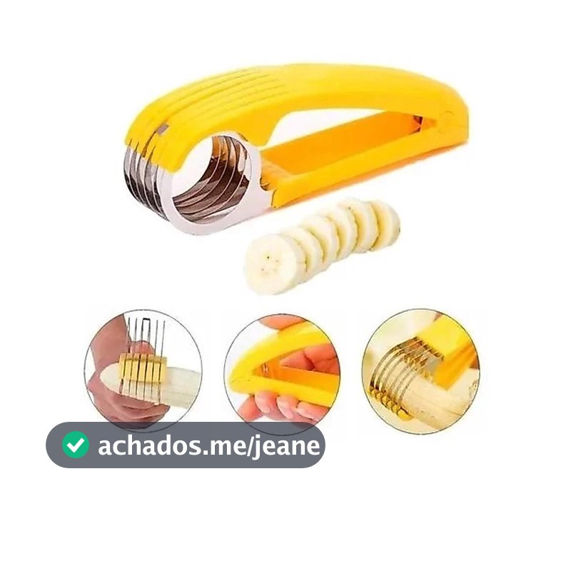 CORTADOR FATIADOR DE BANANA LEGUMES FRUTAS SALSICHA PEPINO LAMINA MULTIUSO