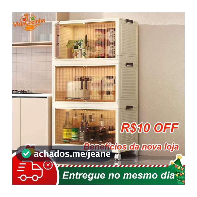 Rodinhas Multiuso Cozinha Armário Organizador Dobrável Multiuso para Cozinha e Quarto