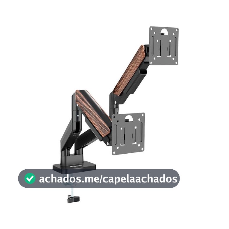 Suporte Articulado Para Monitor Zinnia Rust 200, 17 Pol a 32 Pol, Preto, ZNO-RUST200-BL01