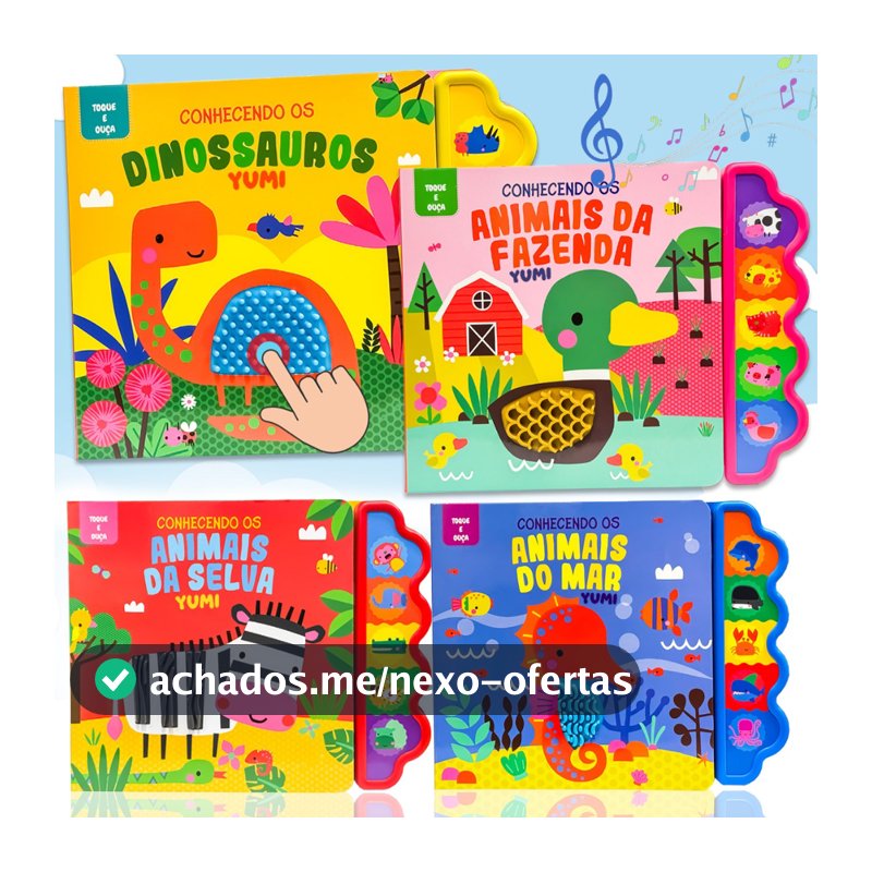 Livro Sensorial Bebê | Toque E Ouça Com Sons E Texturas | Coleção Premium Educativa