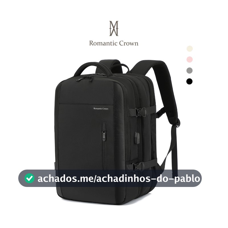 ROMANTIC CROWN Mochla de Viagem MascuIino e Feminina ImpermeaveI Reforçada Executiva para Notebook