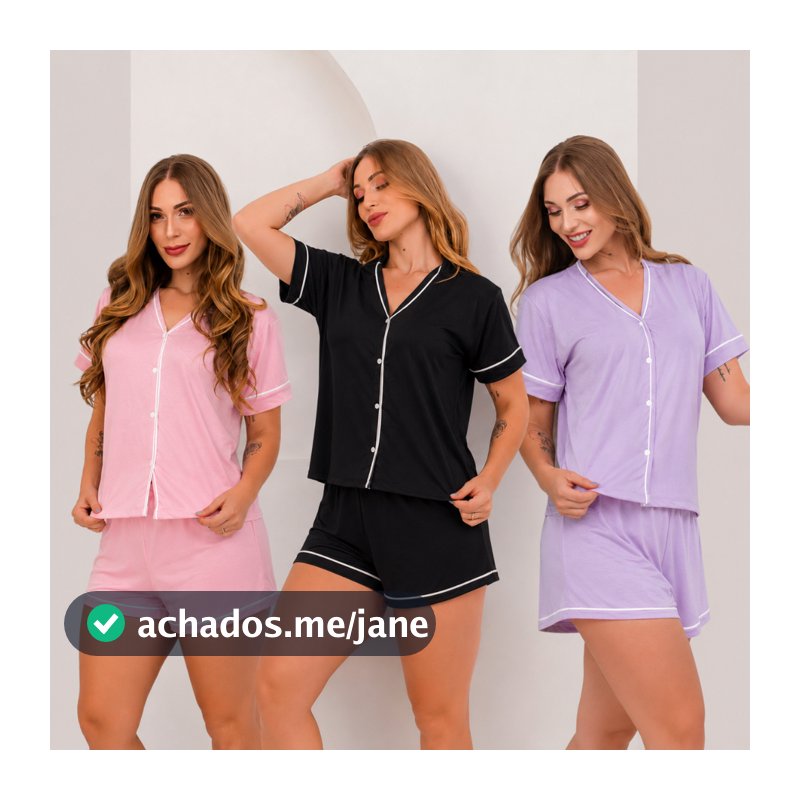 KIT 2 pijama americano feminino pijama feminino cirúrgico baby doll amamentação camisola gestante maternidade