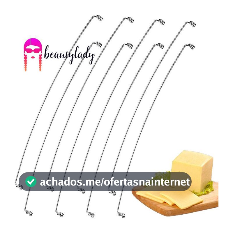 beautymakeup Substituição Cortador De Queijo Fios 5.5 Polegada De Aço Inoxidável Cortadores De Torta De Fio Para Cortar