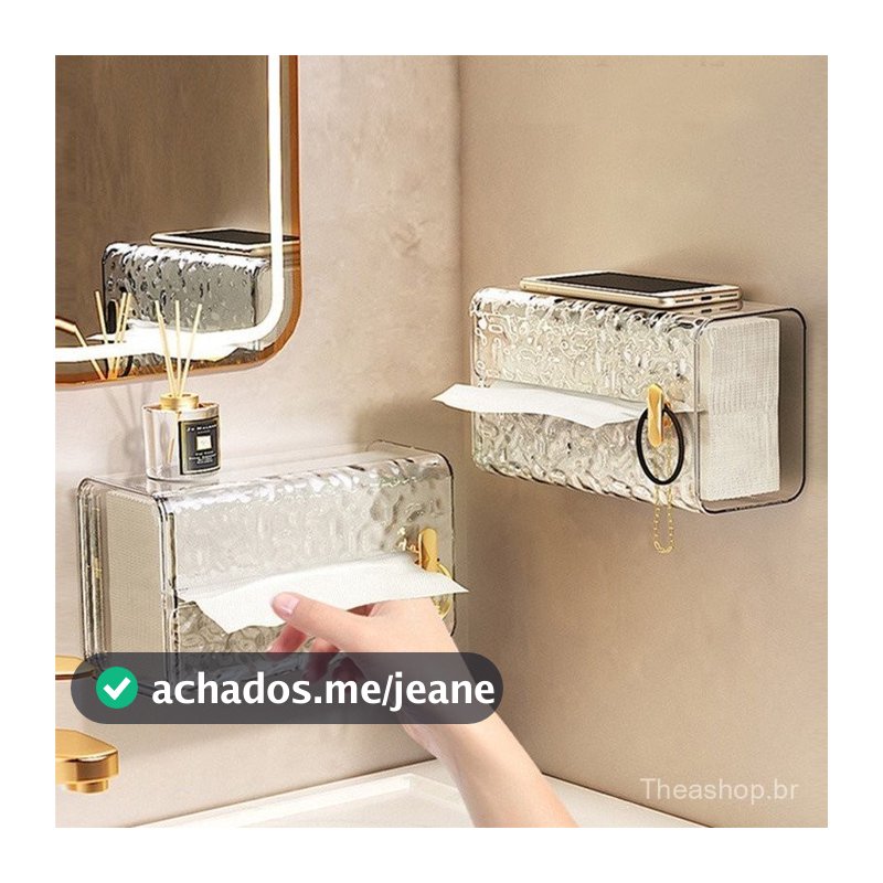Transparente Retangular Multiuso Toalha De Mesa Caixa De Papel Higiênico