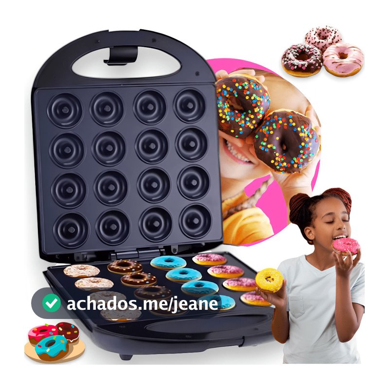 Maquina De Donuts Café Da Manhã Capacidade Para 3/7/16Mini Rosquinha Elétrica 110V e 220V Portátil