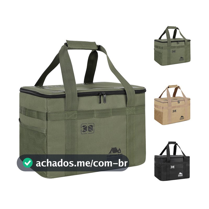 Bolsa Termica Camping Piqueniques 30L Multiuso Grande Capacidade Organize Todo Seu Equipamento Com Facilidade