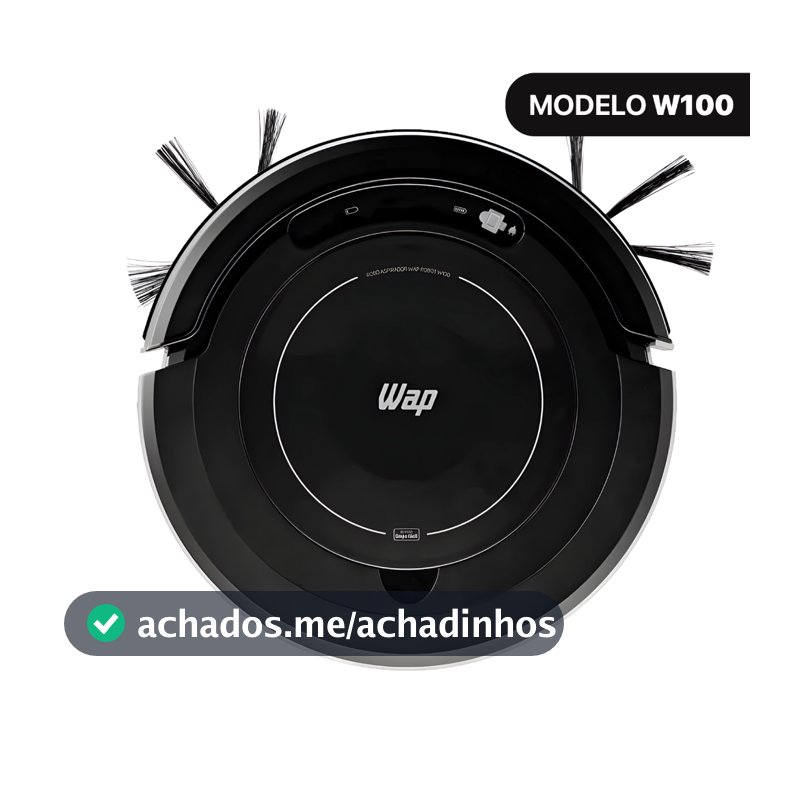 Aspirador de Pó Robô WAP Robot W100 3 em 1 Antiqueda Bivolt 17W