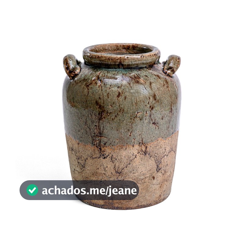 Vaso Alto Cerâmica Esmaltado Design Minimalista Decorativo