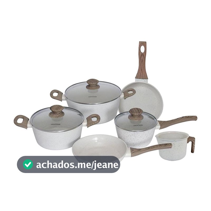 Jogo de Panelas Com 6 Peças Mimo Style Cook Mármol - 10215 P