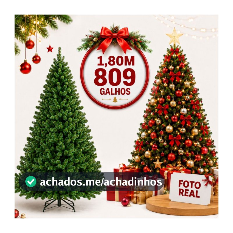 Árvore De Natal Pinheiro 1.80m 2.10m 2.40m 3.00m Super Cheia Premium Luxo Galhos Cheios Verde