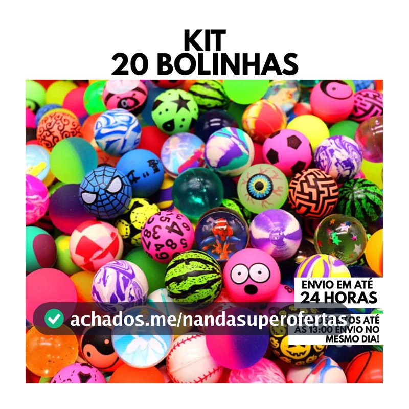 Kit 20 Bolinhas 27mm Pula Pula Multicoloridas Festa Brinquedo Infantil