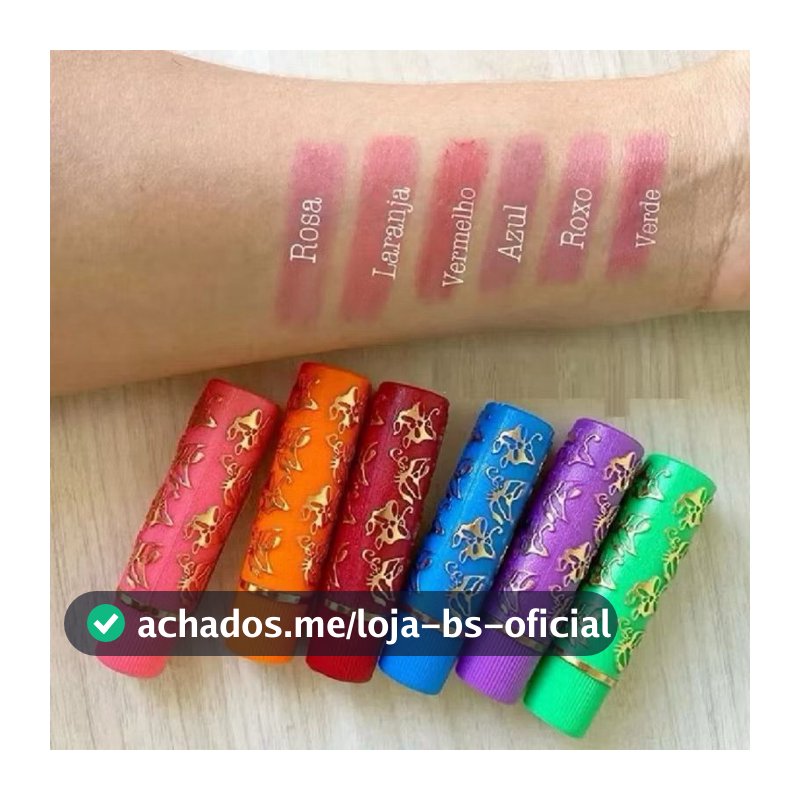 kit 6/12/18 colorido batom magico 24 horas,muda de cor,batom vovo