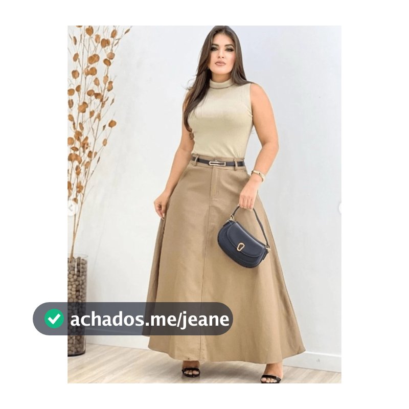 Saia Longa Feminina Alfaiataria Moda Evangélica Casual Básica Inverno Cintura Alta Elegante Tendência