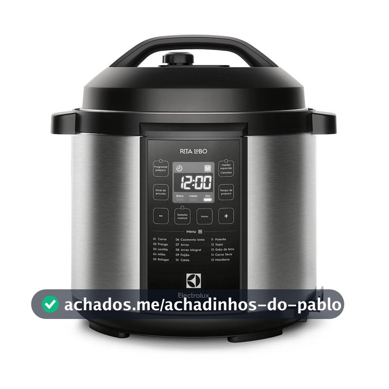 Panela de Pressão Elétrica Electrolux por Rita Lobo 6L Preta Experience Digital (PCC20)