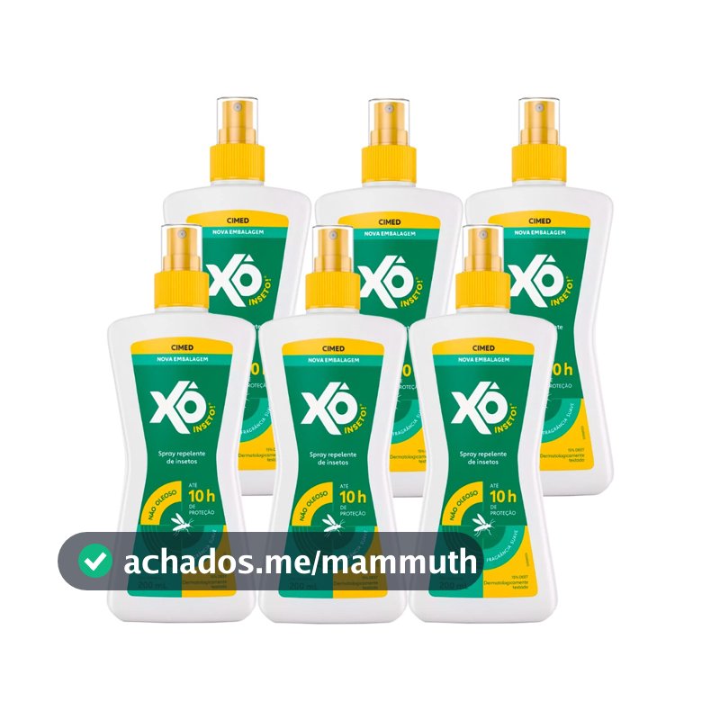 Kit 6 Unidades Repelente Xô Inseto 200ml