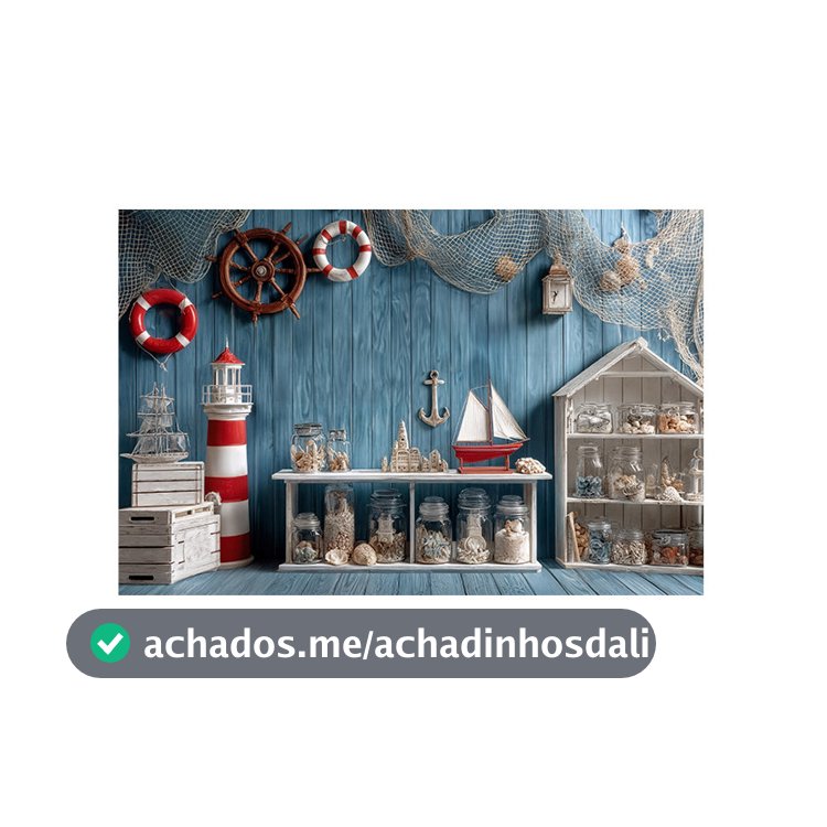 Fundo Fotográfico Tecido Sublimado 3D Marinheiro Horizontal 2,60x1,70