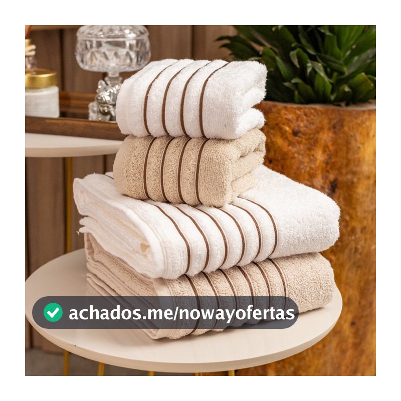 Jogo Toalhas De Banho Super Luxo 4 Peças 100% Algodão Casal Gigante Alta Absorção Toalha Felpuda
