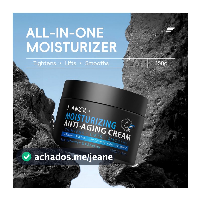 LAIKOU Creme Hidratante Masculino Textura Suave Da Pele Firmador E Iluminador Mesmo Tom De 150g
