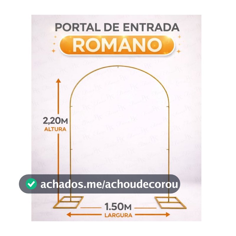 Arco Entrada Portal Romano Desmontável Decoração de Festa Loja Casamento
