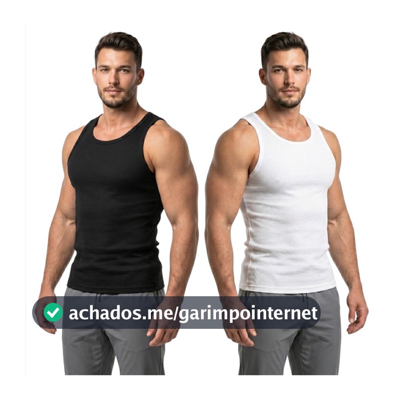 Regata Canelada Americana Masculina Slim Fit Premium Academia Casual