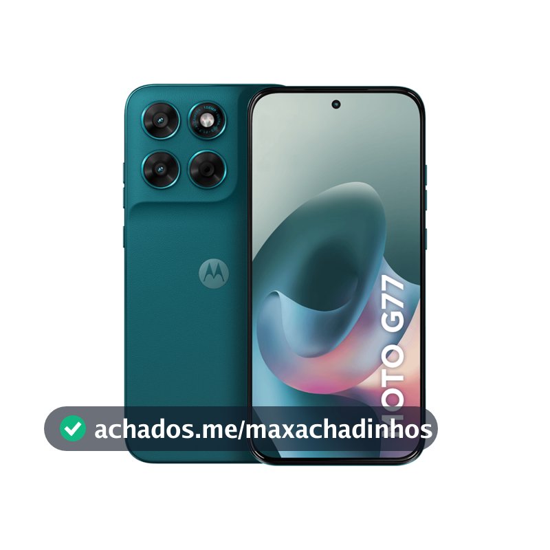 Smartphone Motorola Moto G77 256GB, 5G, 24GB RAM Boost, Tela de 6,8 Super HD, Câm. 108MP - Verde Escuro