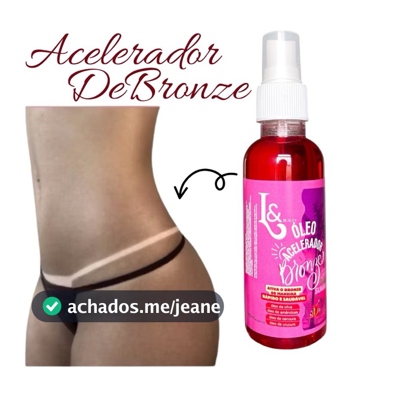 Óleo Ativador Parafina  de Bronze Urucum 120ml Marquinha De Fita Biquíni - L&Beauty