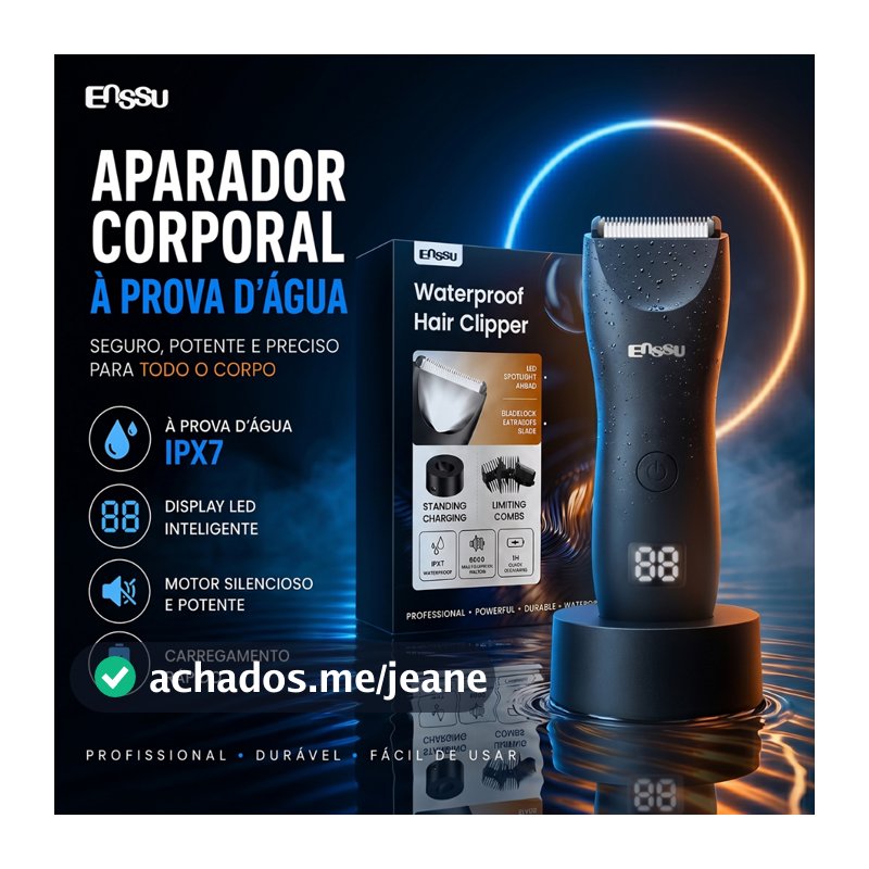 Máquina De Cortar Cabelo Barbeador Eletrico Kit Aparador De Pelos Peito Shaver Depilado Masculino