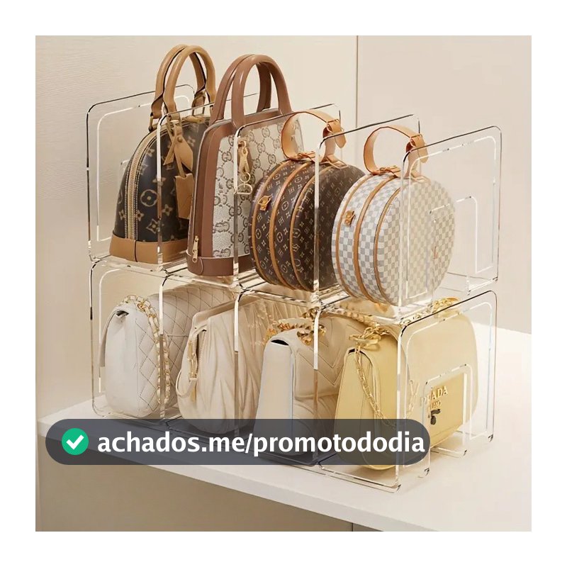 Organizador Acrilico Escritorio Estante Sala Multiuso Livros Bolsa Clutch Carteira Paramount
