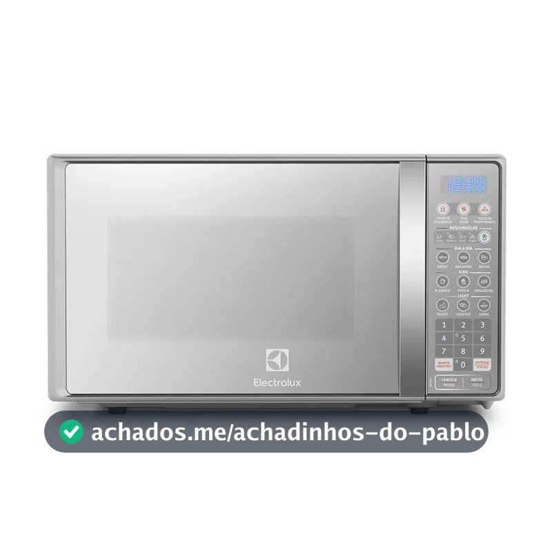 Micro-ondas Electrolux 20L cor Inox Espelhado com Função Tira Odor (MT30S)