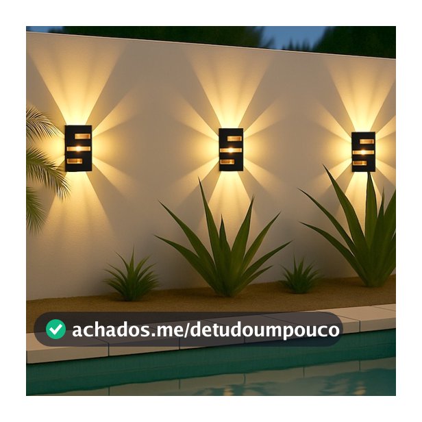 Kit Com Iluminarias Arandela Decorativa Interno Externo Spot Parede a Prova D água A+