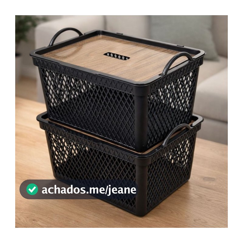 1/2/4 Caixas Organizadoras Com Tampa 20L decorativa - Cesto Roupa Suja Organizador Multiuso Lavanderia Banheiro Quarto