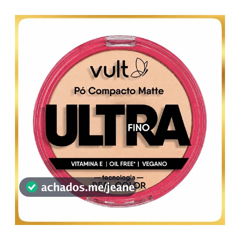 PÓ COMPACTO MATTE ULTRA FINO VULT 9G cada( ESCOLHA O SEU) PROMOÇÃO