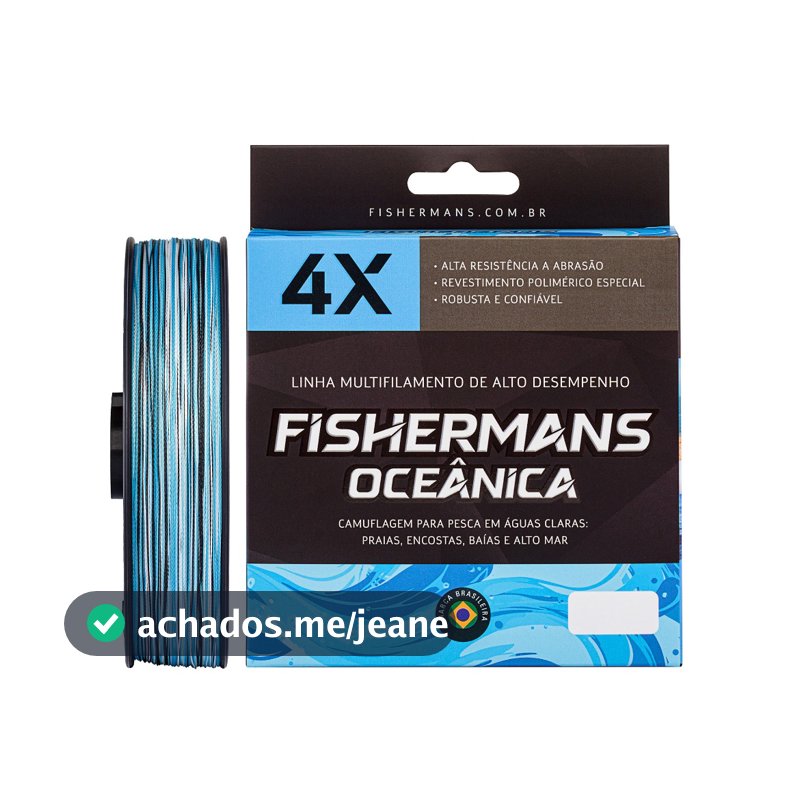 Fishermans Oceânica 4X Linha De Pesca Multifilamento | 10 até 100 libras